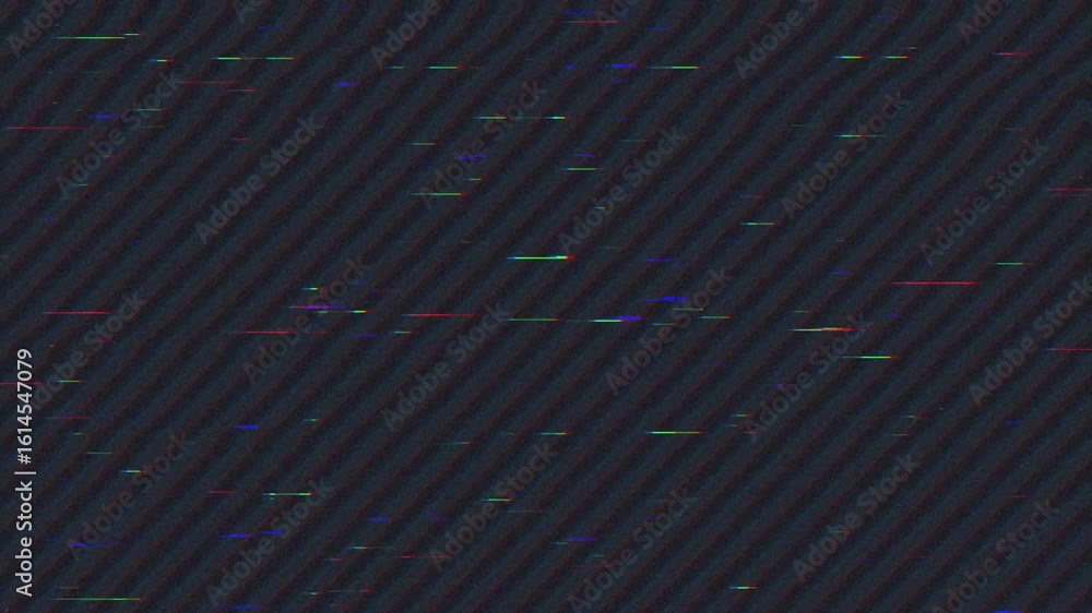Poster digital glitch abstract: dynamic lines, noise, and interference.