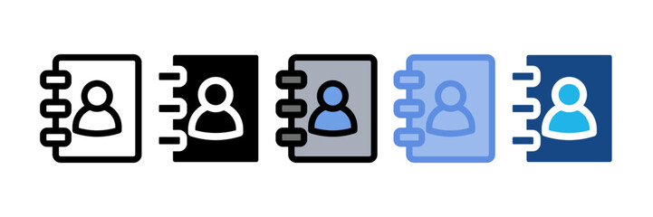 Contact Book Icon Element For Design