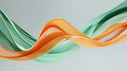 Colorful flowing ribbons