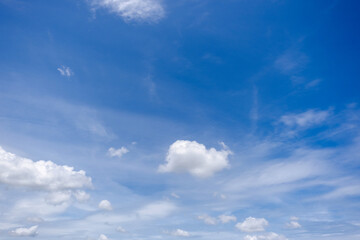 clear blue sky background,clouds with background, Blue sky background with tiny clouds. White fluffy clouds in the blue sky. 
Captivating stock photo featuring the mesmerizing beauty of the sky and cl