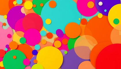 Vibrant, overlapping shapes & bold colors create chaotic yet playful energy,  design,  vintage