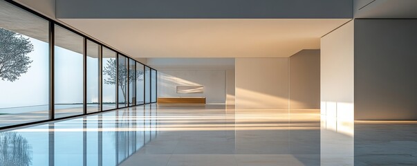 Interior of a modern apartment, providing a stylish and functional living space, Generative AI