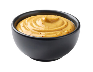 honey mustard sauce in bowl isolated on transparent png
