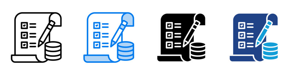 Evaluation icon set multiple style collection