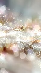 Luminous Bokeh Cascade Featuring Sparkling Light Bursts and Soft Glowing Orbs, Perfect for Festive Celebrations and Elegant Backgrounds, Evoking Joy and Wonder