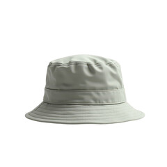 Light gray bucket hat with a band.