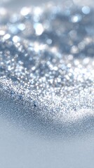 Sparkling Bokeh Effect with Silver Glitter, Perfect for Adding a Touch of Glamour and Festive Cheer to Your Projects, Ideal for Holiday Greetings and Celebratory Designs