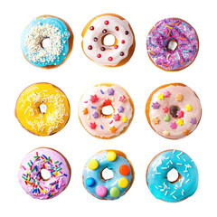 Colorful donut display