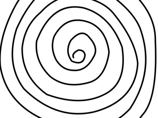 Spiral line shape vector 