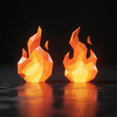 Ai generate camp fire with glowing color