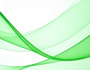 3D green translucent abstract wave wallpaper background. Shiny curved organic shape 