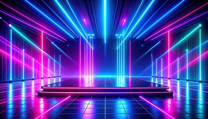 Neon stage performance
