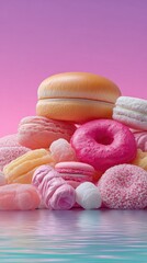 National Junk Food Day Celebration with Pastel Treats and Sweets for Spring Marketing Campaigns Inspired by Easter and Tax Season Promotions