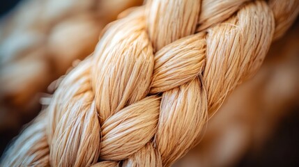 Close-up braided rope texture
