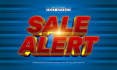 sale alert editable text effect with a discount and sale text style