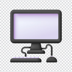 3D Computer Technology Icon Design