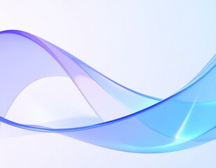 3D translucent abstract wave wallpaper background. Shiny curved organic shape layer 