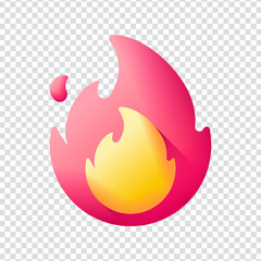 3D Fire Flame Icon Design