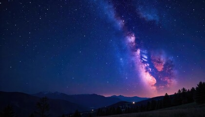 Spectacular view of a meteor shower streaking across a dark night sky, leaving brilliant trails of light Perfect for astronomy, space, and celestial themes , astronomy, stargazing, dark