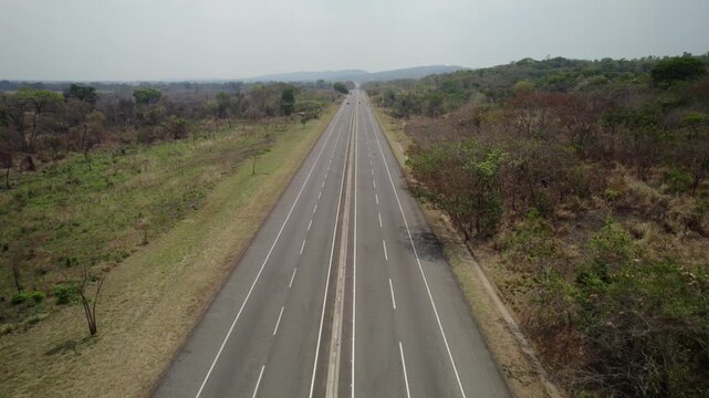 Aerial Backward Flight: Jose Antonio Paez Highway, Los Llanos
