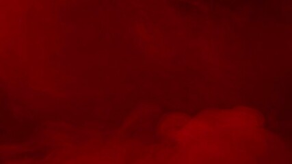 Thick and heavy red fog flows across the screen on a black background. A dramatic and atmospheric overlay for horror, mystery, or passionate visual themes