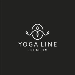 nature leaf and people yoga logo design