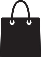 Shopping bag and Shopper variations flat icons. isolated on transparent background