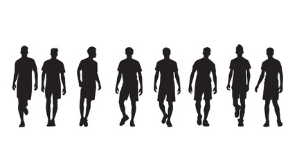 Sports Silhouette Vector , black silhouettes isolated on white background