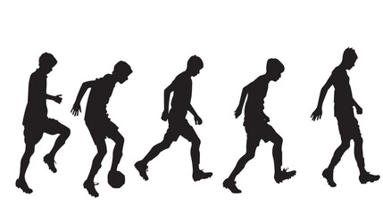 Sports Silhouette Vector , black silhouettes isolated on white background