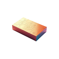 Fototapeta premium Ornate rectangular box with a textured design.
