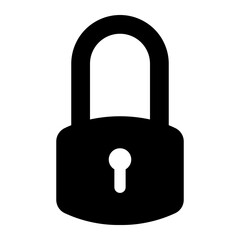 padlock glyph icon