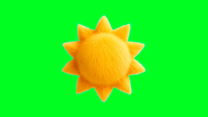 Fototapeta premium Fluffy sun with soft texture
