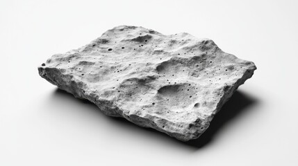 A Striking Black and White Photograph of a Rough-Textured Stone Specimen