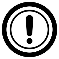 warning sign glyph icon