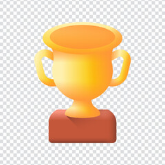 3D Trophy Award Icon Design