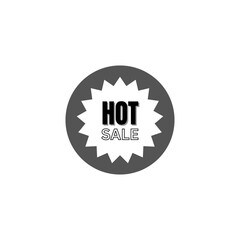 Hot sale badge in unique design.Designed for online promotions, digital ads, industrial sale designs, and alerts.