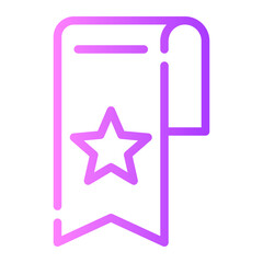 Fototapeta premium bookmark gradient icon