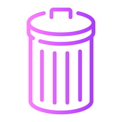 trash gradient icon