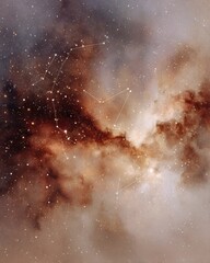 Obraz premium Premium Astrological Cancer Constellation in Starry Deep Space Modern Cosmic Identity for Millennial Lifestyle and Digital Marketing Content