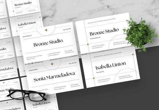 Brown And Black Business Card