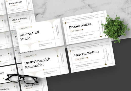 Brown And Black Business Card