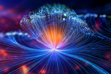Neuronales Netzwerk und Cybersicherheit mit Datenstrom, sowie künstlicher Intelligenz