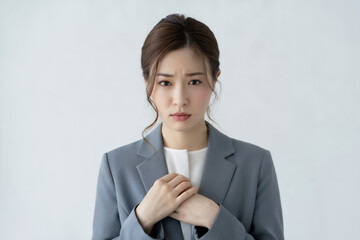 ストレス・悩む・困る女性 Generative AI
