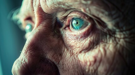 Distressed man with teary eyes expressing deep sadness and emotional pain, mental health awareness and psychological trauma concept.
