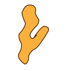 ginger silhouette icon design template