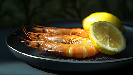 Sauteed shrimp with lemon and spices