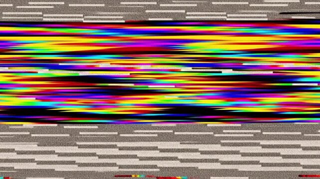 Pixel static noise pattern with colorful flickering pixels on a bright screen. Ideal for digital glitch art backgrounds and overlays.