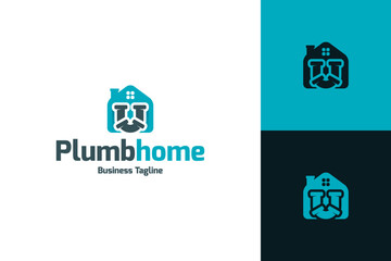 plumbing house logo vector