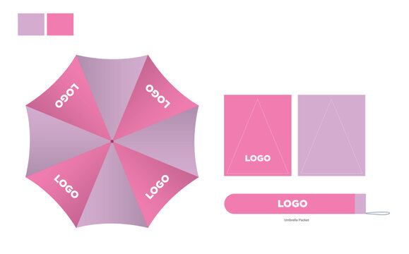 Opened Round Rain Umbrella Top View Mock up Close Isolated on Background.