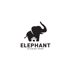Elephant elegant minimalist vector logo